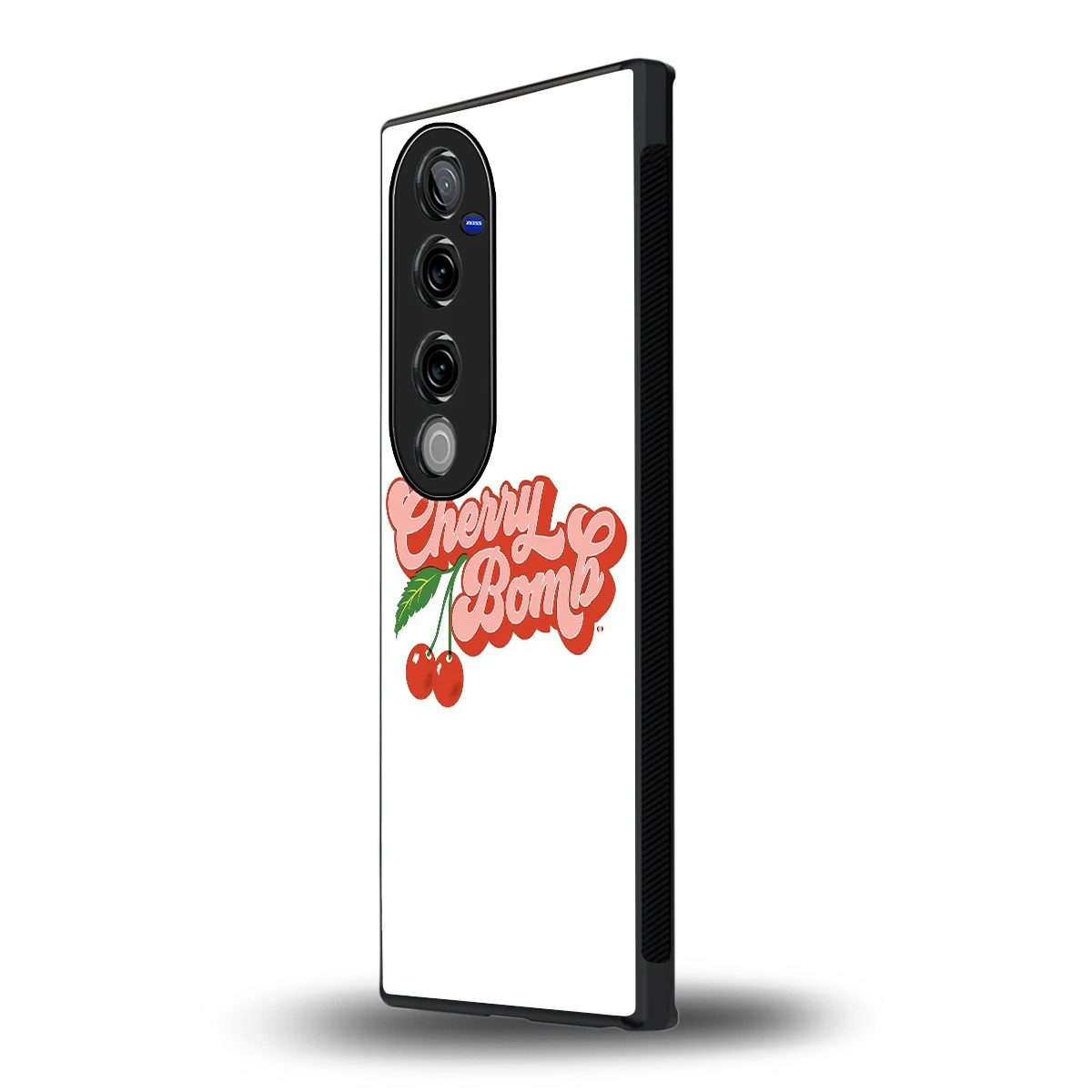 Cherry Bomb vivo v40 pro mobile cover | shockproof glass phone case