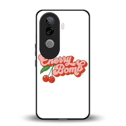 Cherry Bomb back phone cover | glass case for vivo v40e