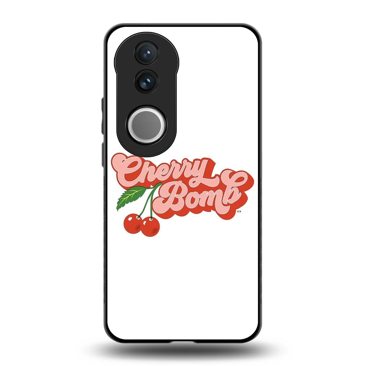 Cherry Bomb back phone cover | glass case for vivo v50