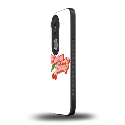 Cherry Bomb vivo v50 mobile cover | shockproof glass phone case