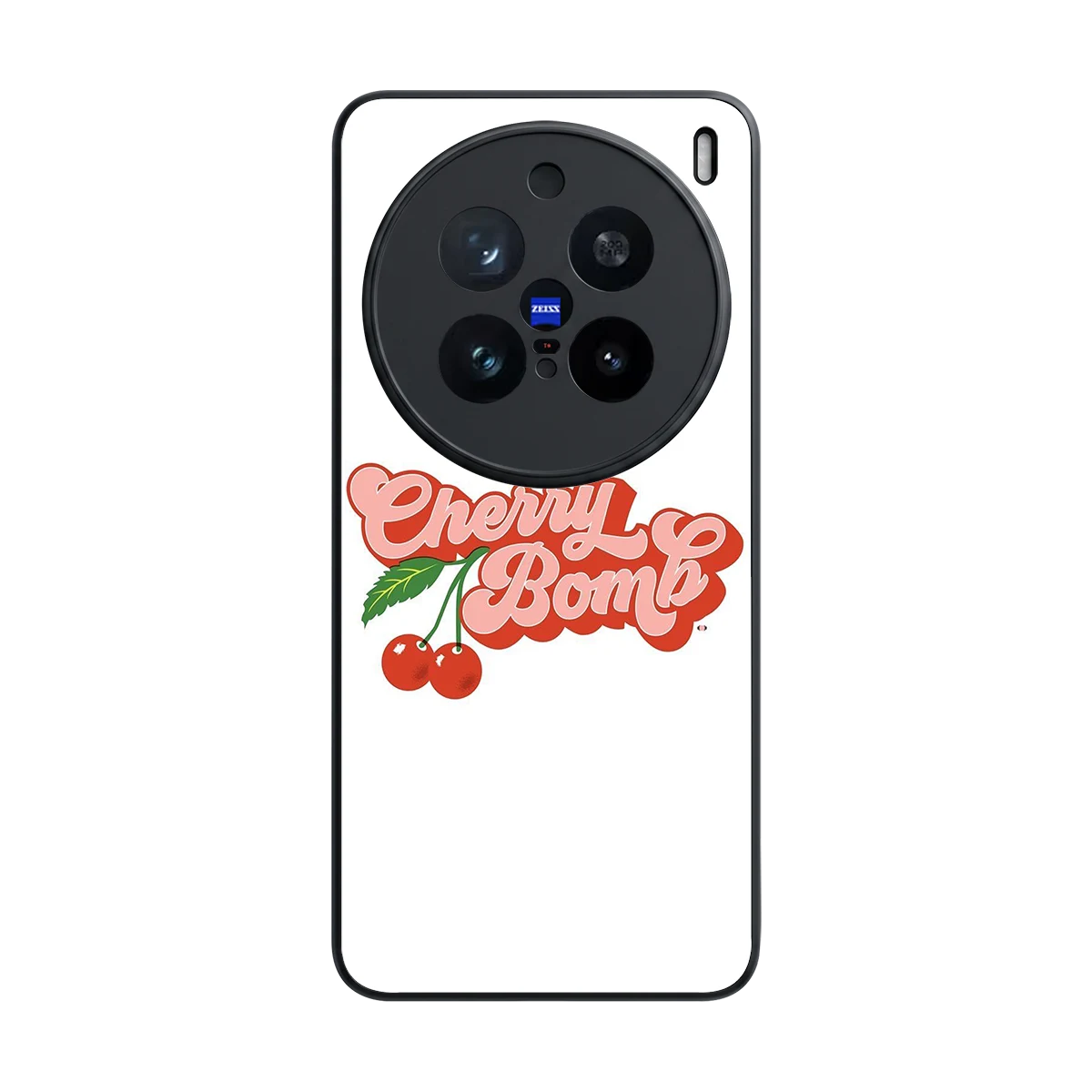 Cherry Bomb back phone cover | glass case for vivo x200 pro