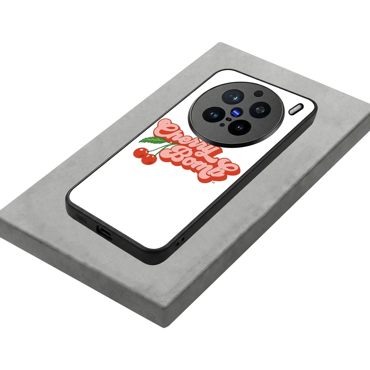Cherry Bomb stylish phone case for vivo x200 pro | glossy glass and slim fit