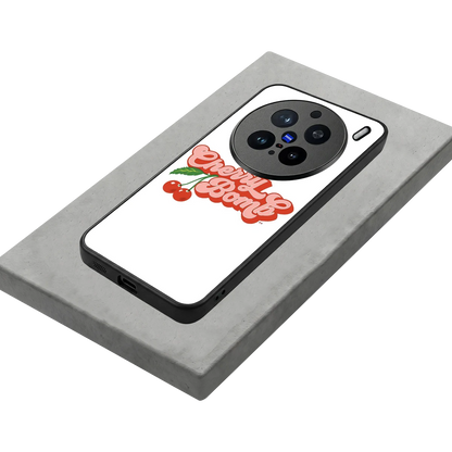 Cherry Bomb stylish phone case for vivo x200 pro | glossy glass and slim fit