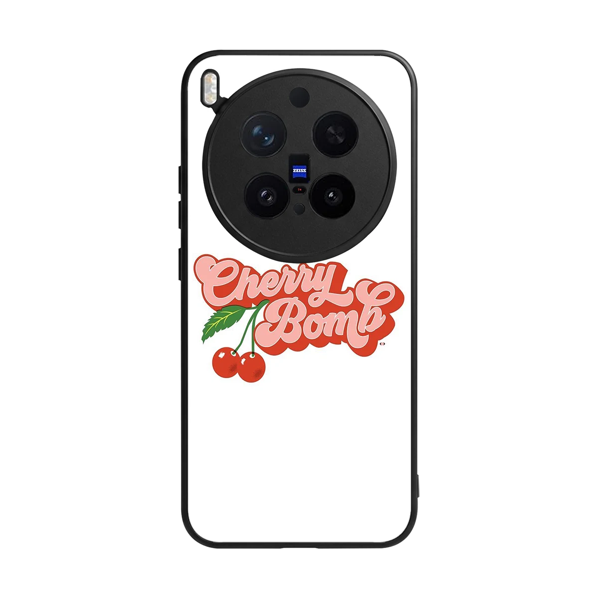 Cherry Bomb back phone cover | glass case for vivo x300 pro