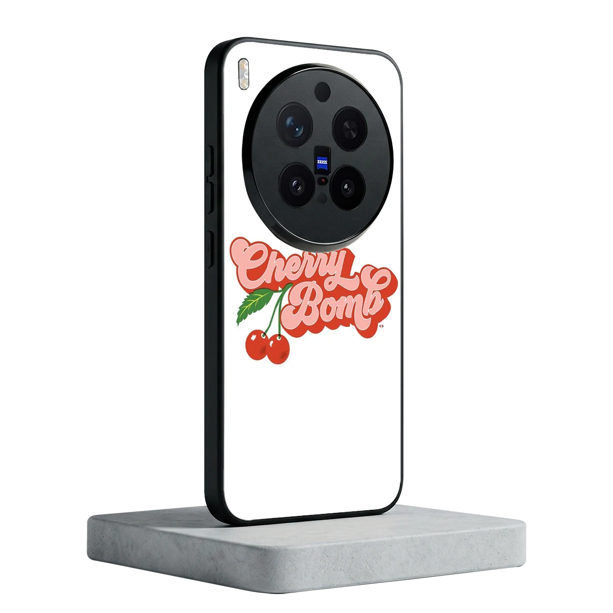 Cherry Bomb vivo x300 pro mobile cover | shockproof glass phone case