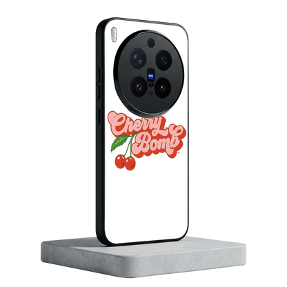 Cherry Bomb vivo x300 pro mobile cover | shockproof glass phone case
