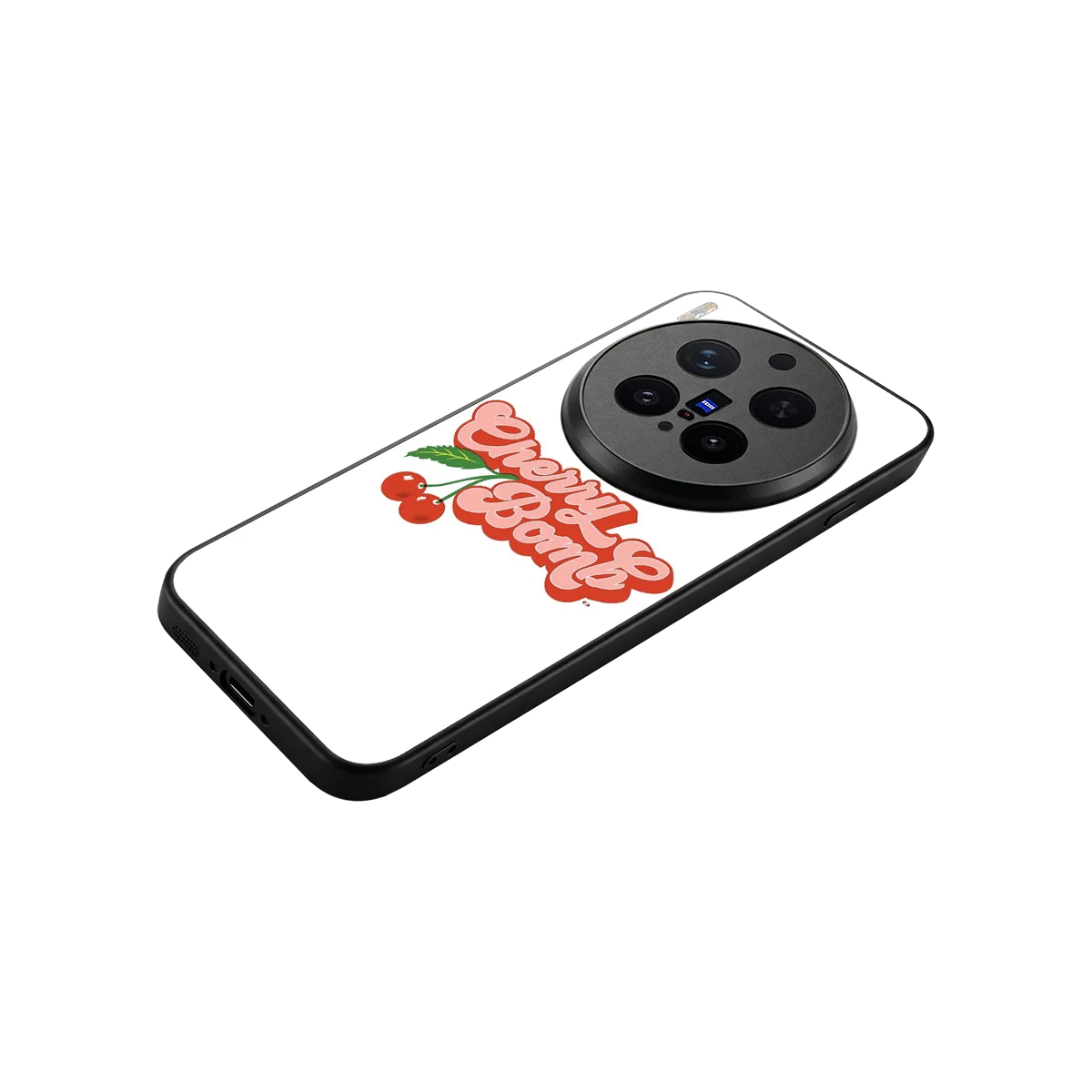 Cherry Bomb stylish phone case for vivo x300 pro | glossy glass and slim fit