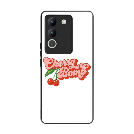 Cherry Bomb back phone cover | glass case for vivo y200 5g