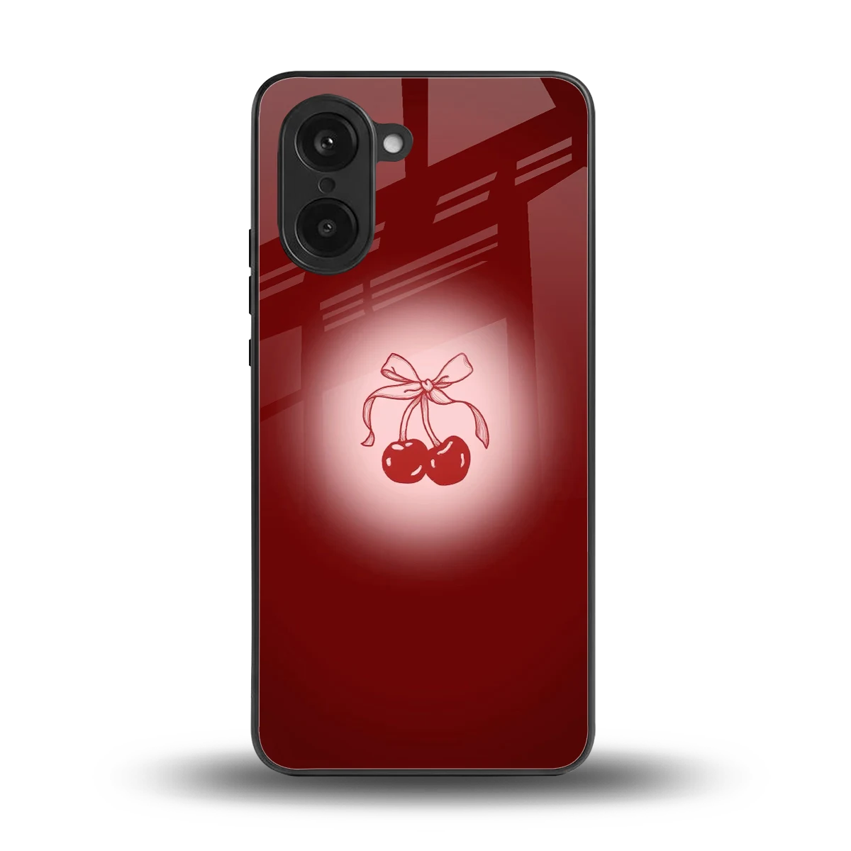 Cherry Bow back phone cover | glass case for oneplus nord ce5 5g