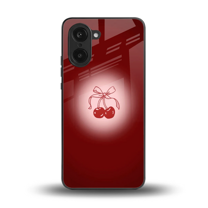Cherry Bow back phone cover | glass case for oneplus nord ce5 5g