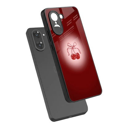 Cherry Bow sleek oneplus nord ce5 5g cover with tempered glass back and TPU edges
