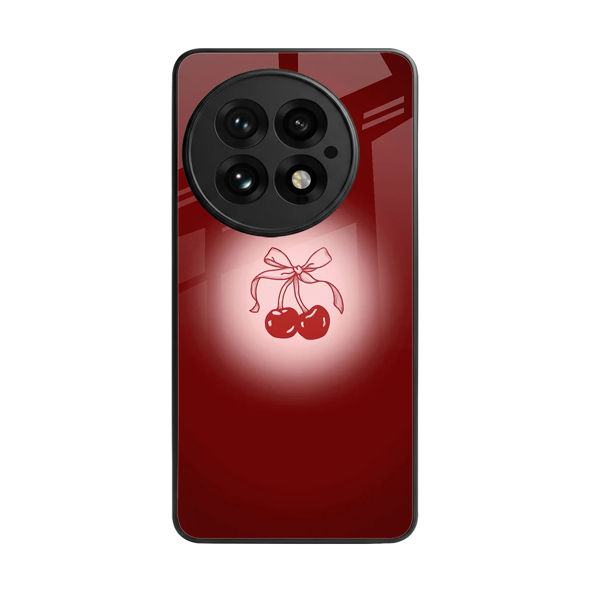 Cherry Bow back phone cover | glass case for oneplus 13