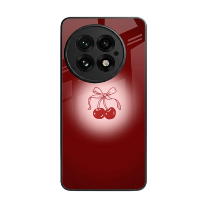 Cherry Bow back phone cover | glass case for oneplus 13