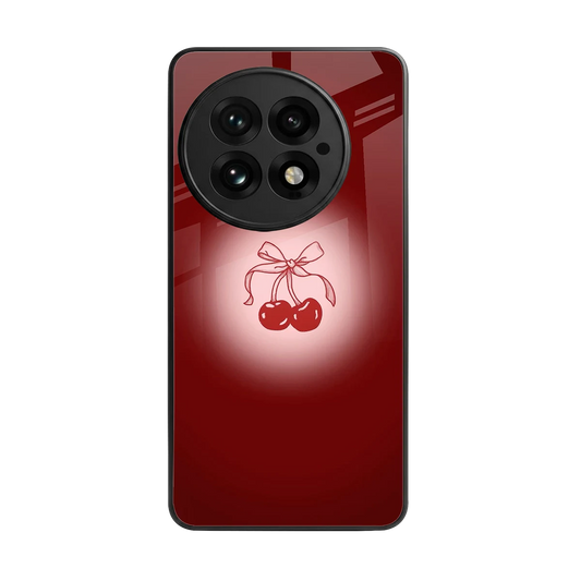 Cherry Bow back phone cover | glass case for oneplus 13