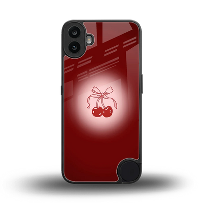 Cherry Bow back phone cover | glass case for cmf nothing phone 1