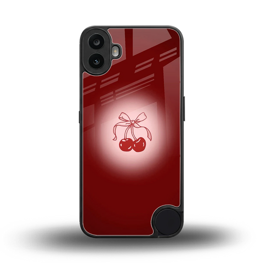 Cherry Bow back phone cover | glass case for cmf nothing phone 1