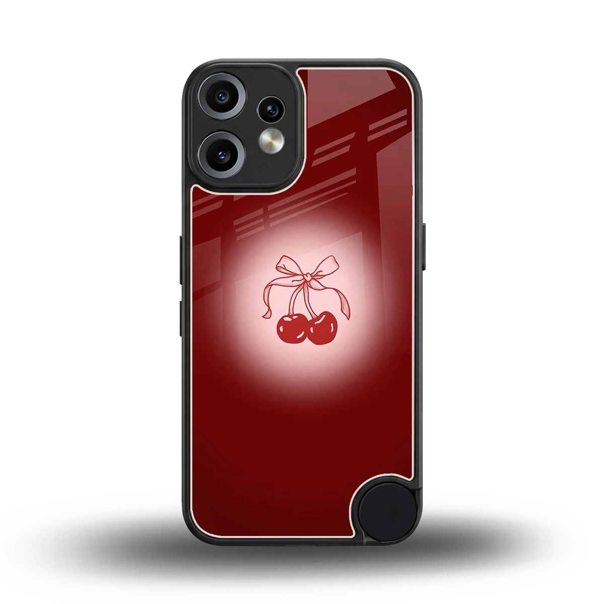 Cherry Bow back phone cover | glass case for cmf nothing phone 2 pro