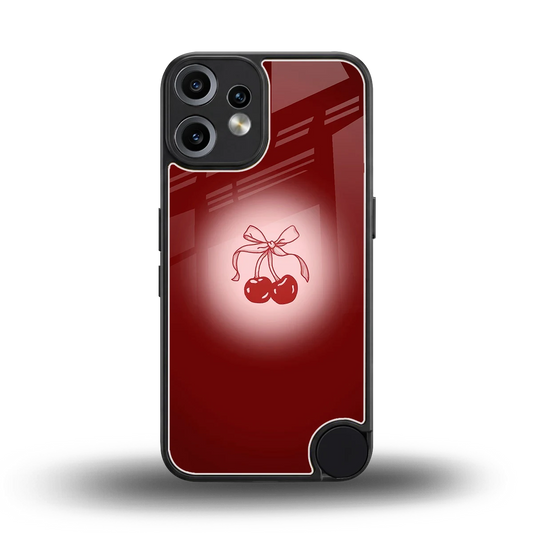 Cherry Bow back phone cover | glass case for cmf nothing phone 2 pro