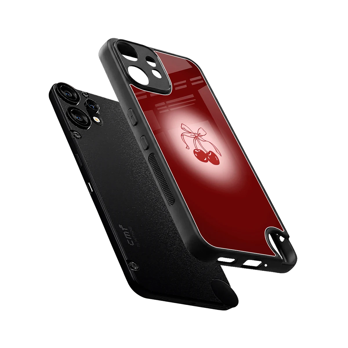 Cherry Bow sleek cmf nothing phone 2 pro cover with tempered glass back and TPU edges