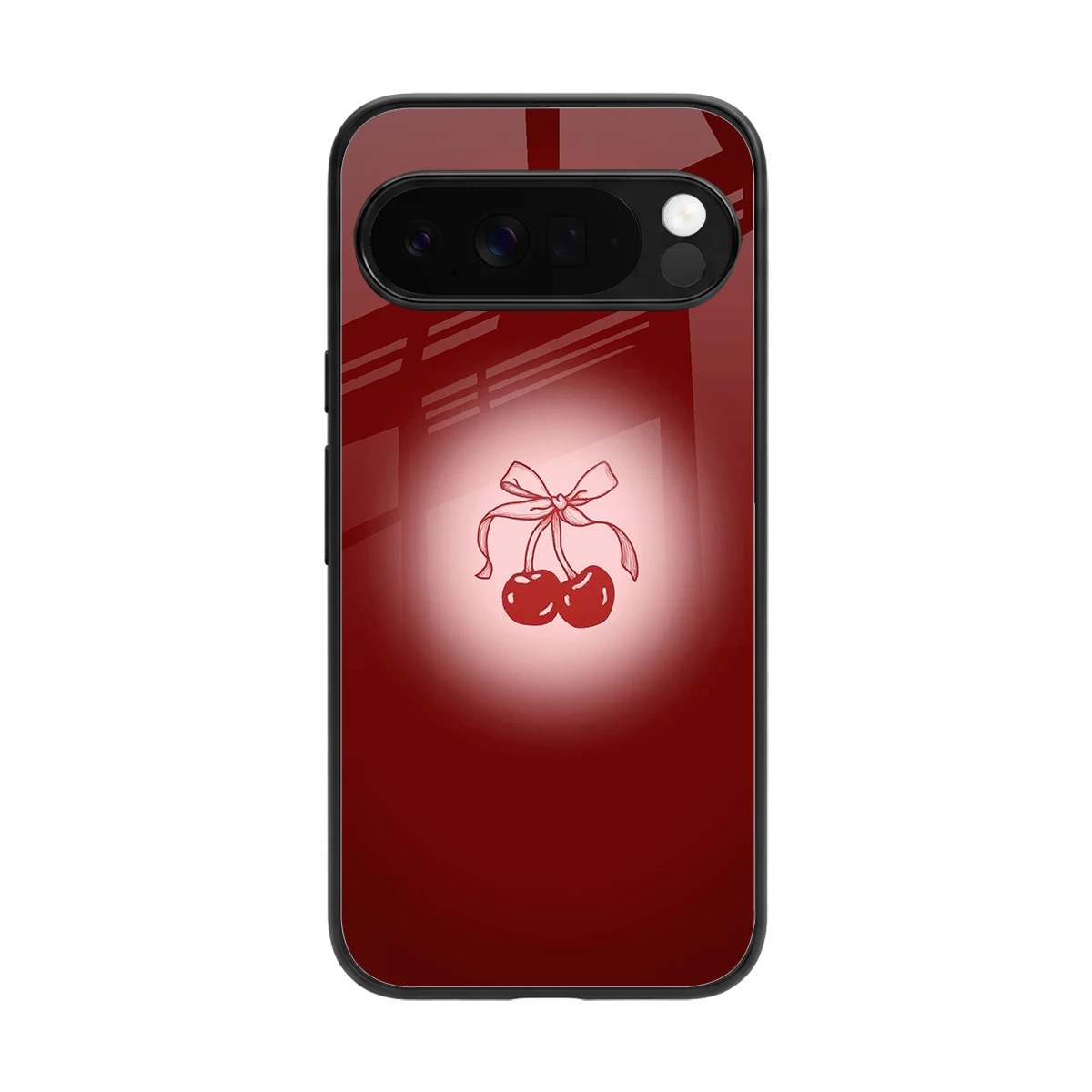 Cherry Bow back phone cover | glass case for google pixel 10 pro xl
