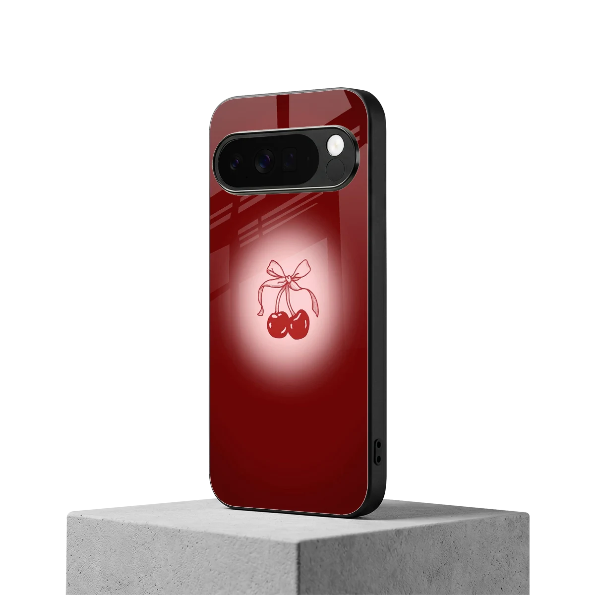 Cherry Bow google pixel 10 pro xl mobile cover | shockproof glass phone case