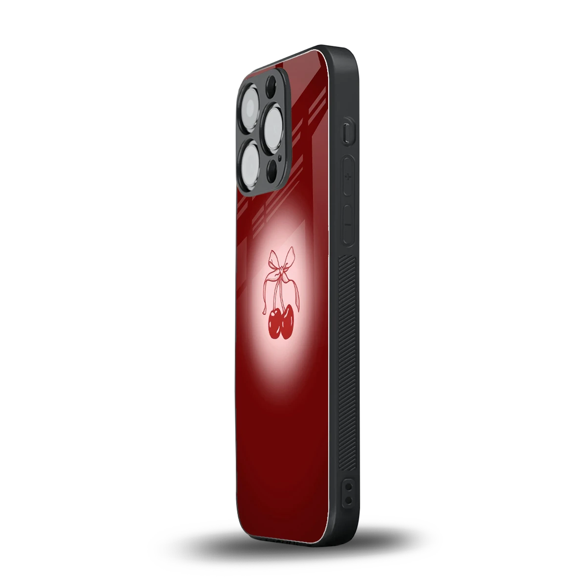 Cherry Bow iphone 13 pro mobile cover | shockproof glass phone case
