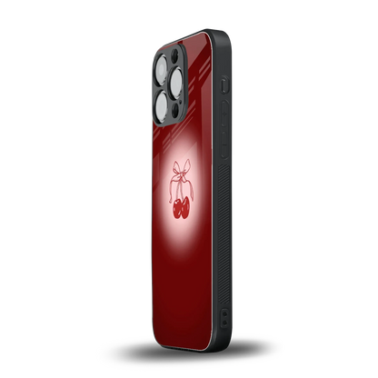 Cherry Bow iphone 13 pro mobile cover | shockproof glass phone case