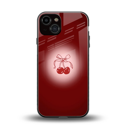 Cherry Bow back phone cover | glass case for iphone 13