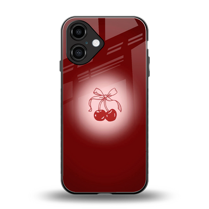 Cherry Bow Phone Case for Iphone 16 | Glass Case