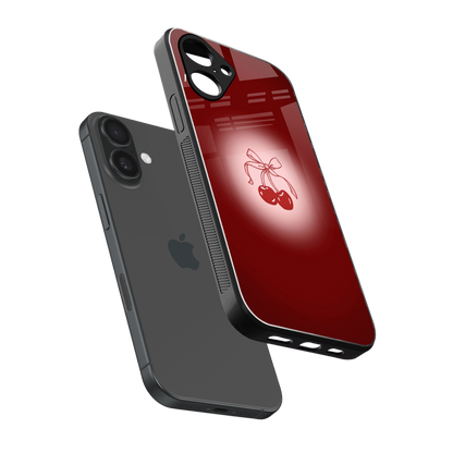 Cherry Bow Phone Case for Iphone 16 | Glass Case