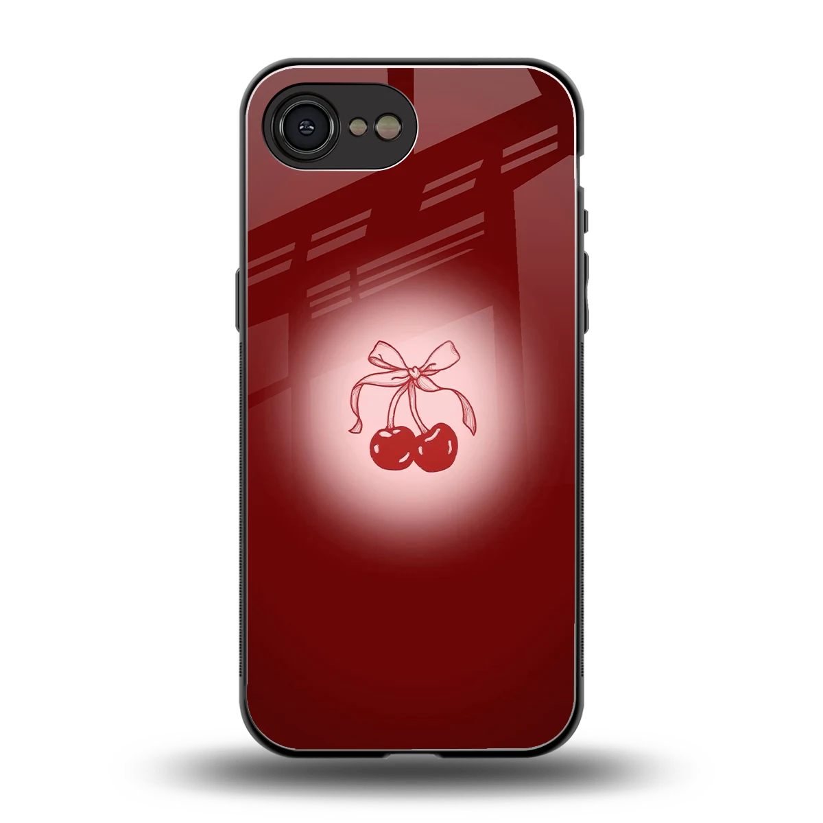 Cherry Bow back phone cover | glass case for iphone 16e