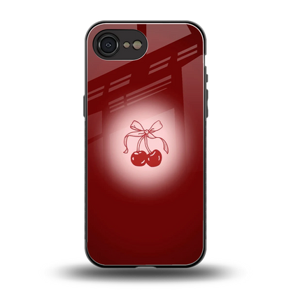Cherry Bow back phone cover | glass case for iphone 17e