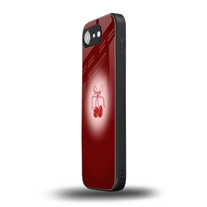 Cherry Bow iphone 16e mobile cover | shockproof glass phone case