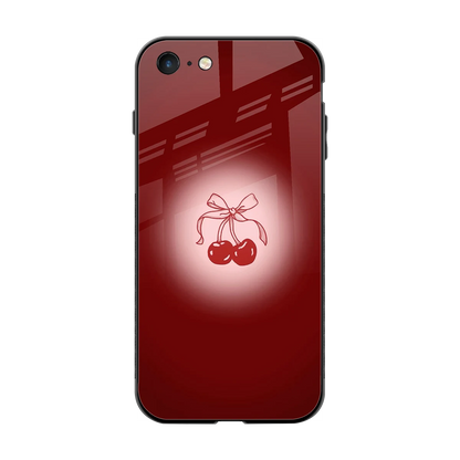Cherry Bow back phone cover | glass case for iphone 7