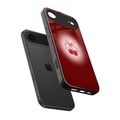 Cherry Bow sleek iphone air cover with tempered glass back and TPU edges