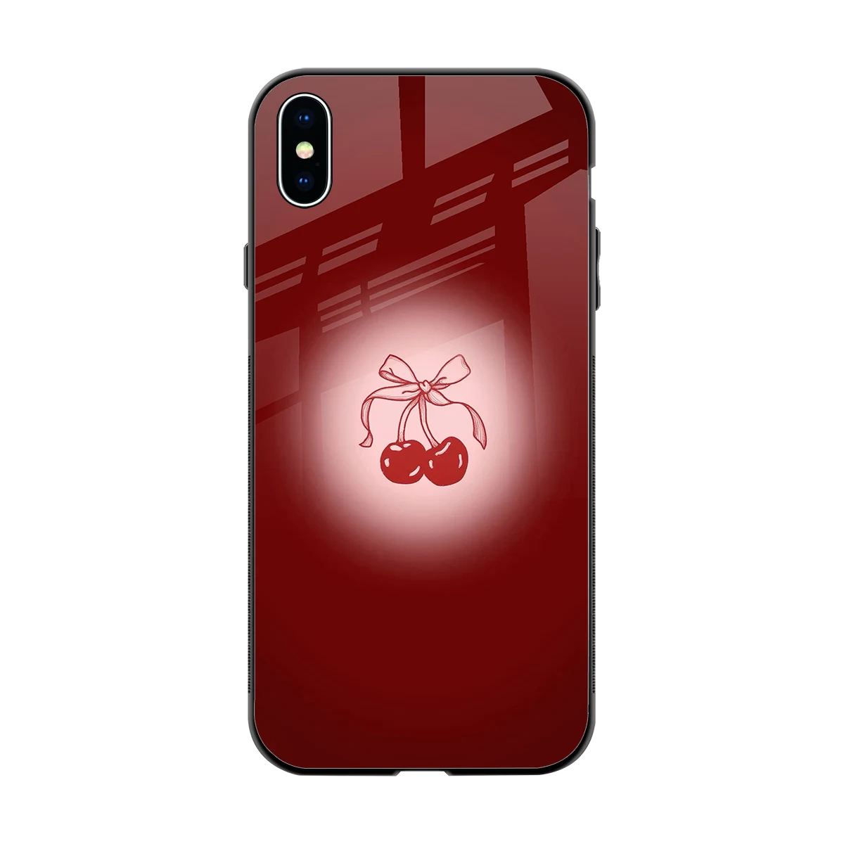 Cherry Bow back phone cover | glass case for iphone xs max