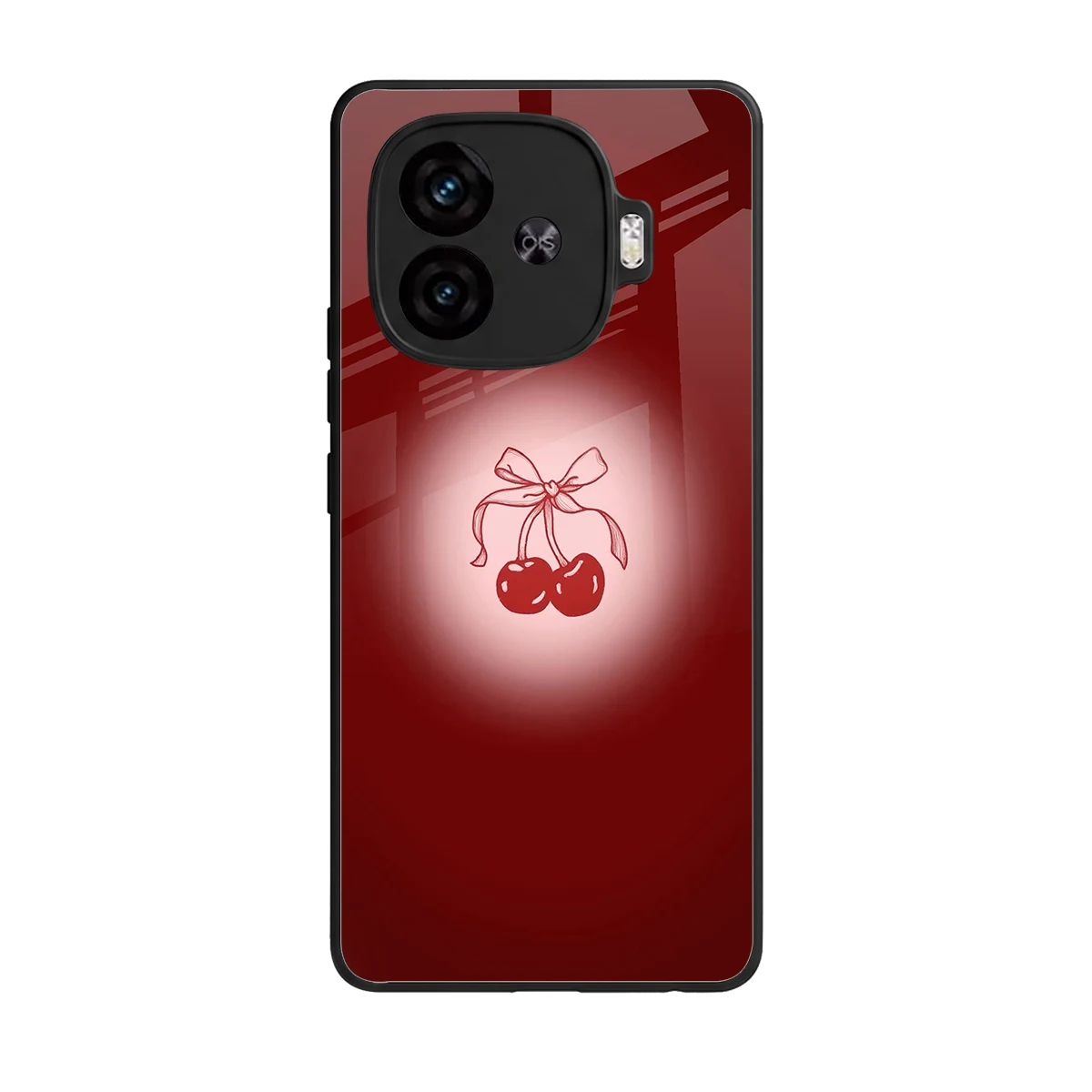 Cherry Bow back phone cover | glass case for iqoo neo 10r 5g