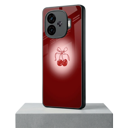 Cherry Bow iqoo neo 10r 5g mobile cover | shockproof glass phone case