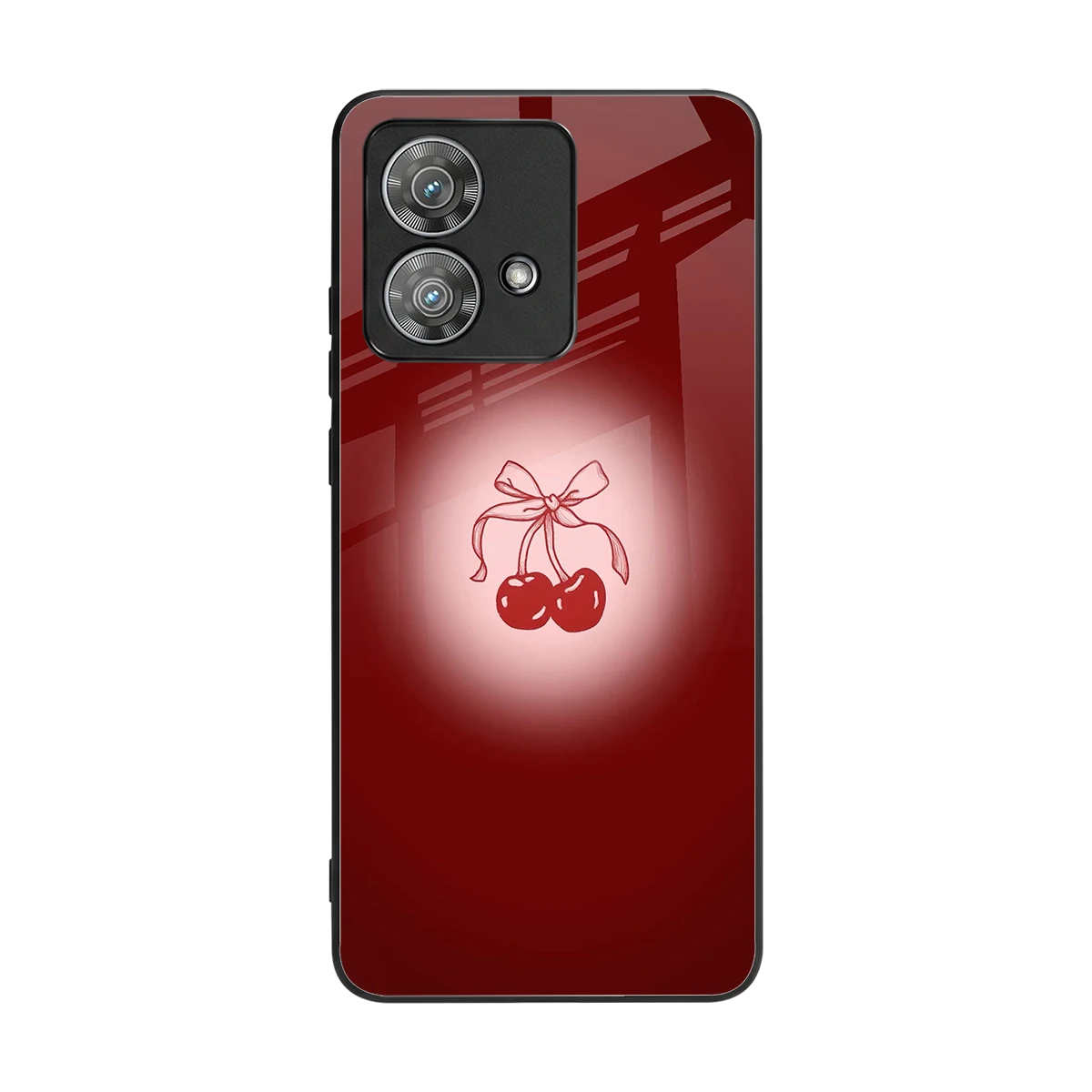 Cherry Bow back phone cover | glass case for motorola edge 40 neo 5g