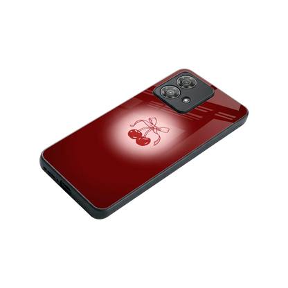 Cherry Bow stylish phone case for motorola edge 40 neo 5g | glossy glass and slim fit