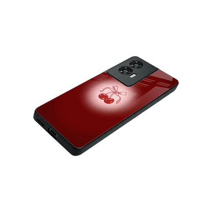 Cherry Bow stylish phone case for motorola edge 50 fusion | glossy glass and slim fit