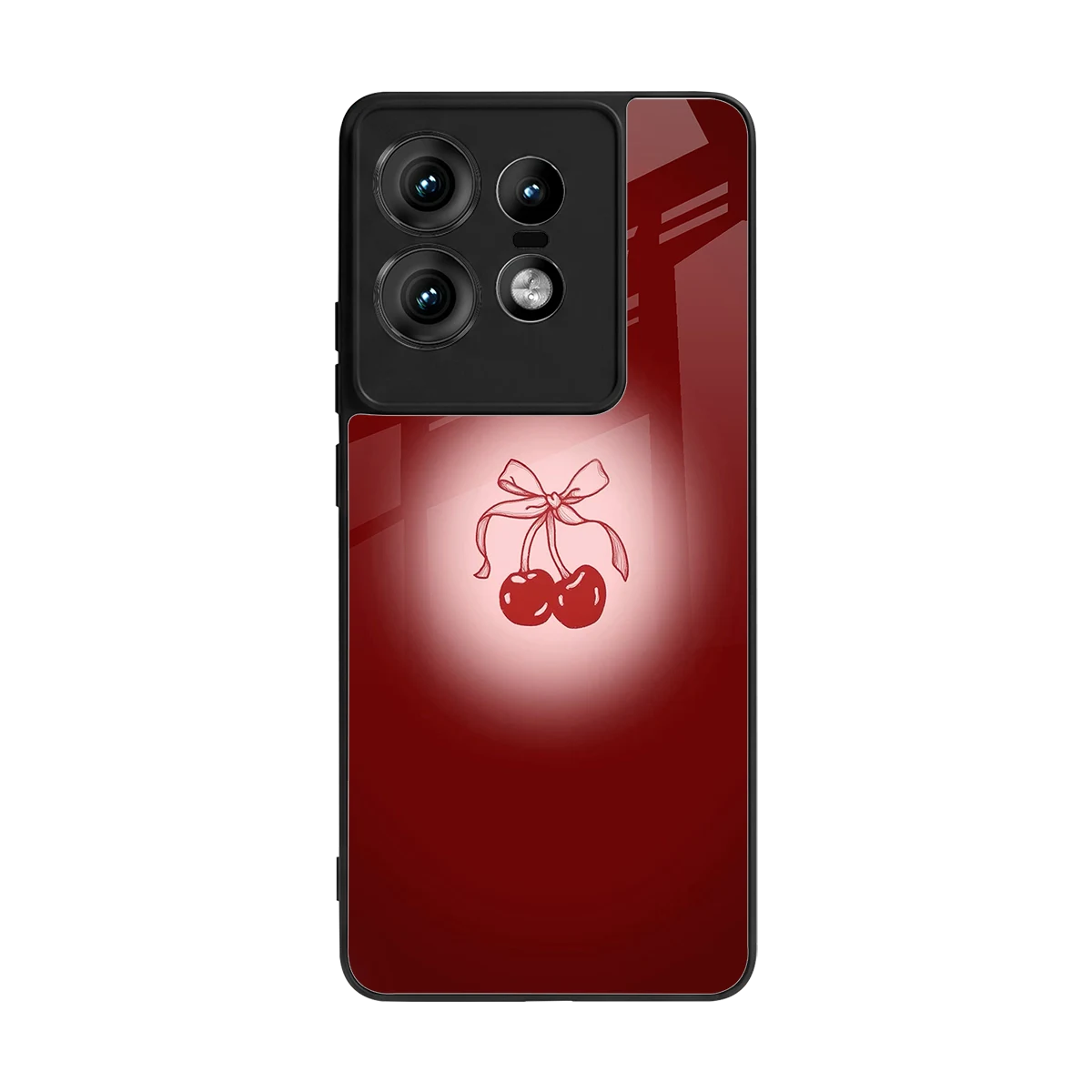 Cherry Bow back phone cover | glass case for motorola edge 50 pro