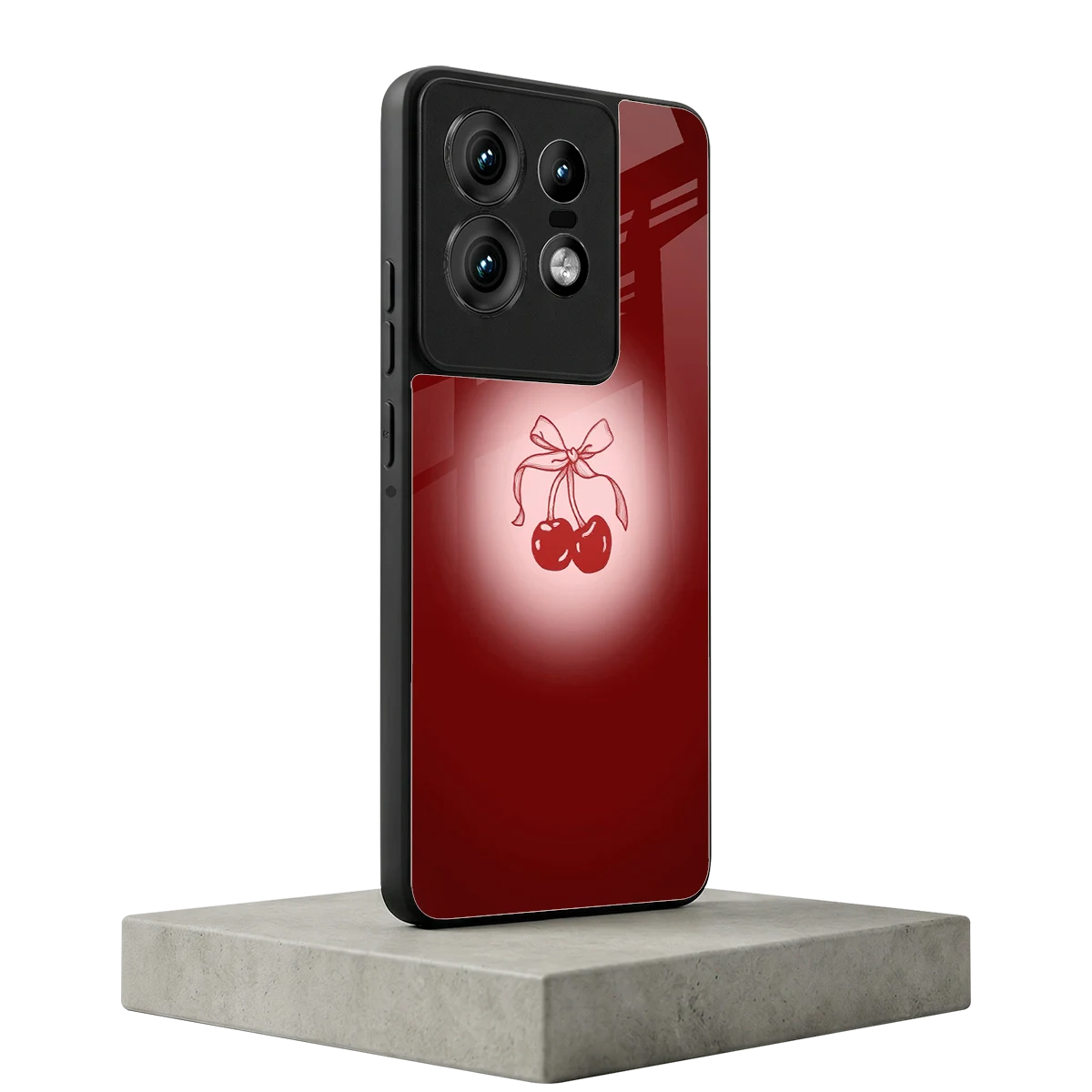 Cherry Bow motorola edge 50 pro mobile cover | shockproof glass phone case