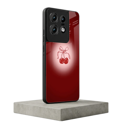 Cherry Bow motorola edge 50 pro mobile cover | shockproof glass phone case