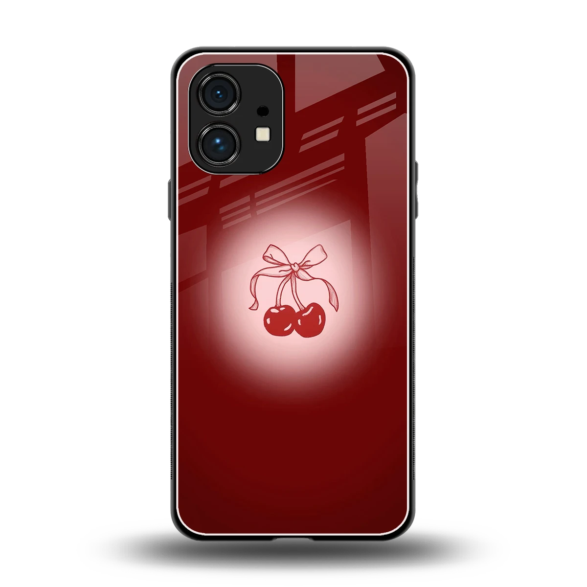 Cherry Bow back phone cover | glass case for nothing phone 1