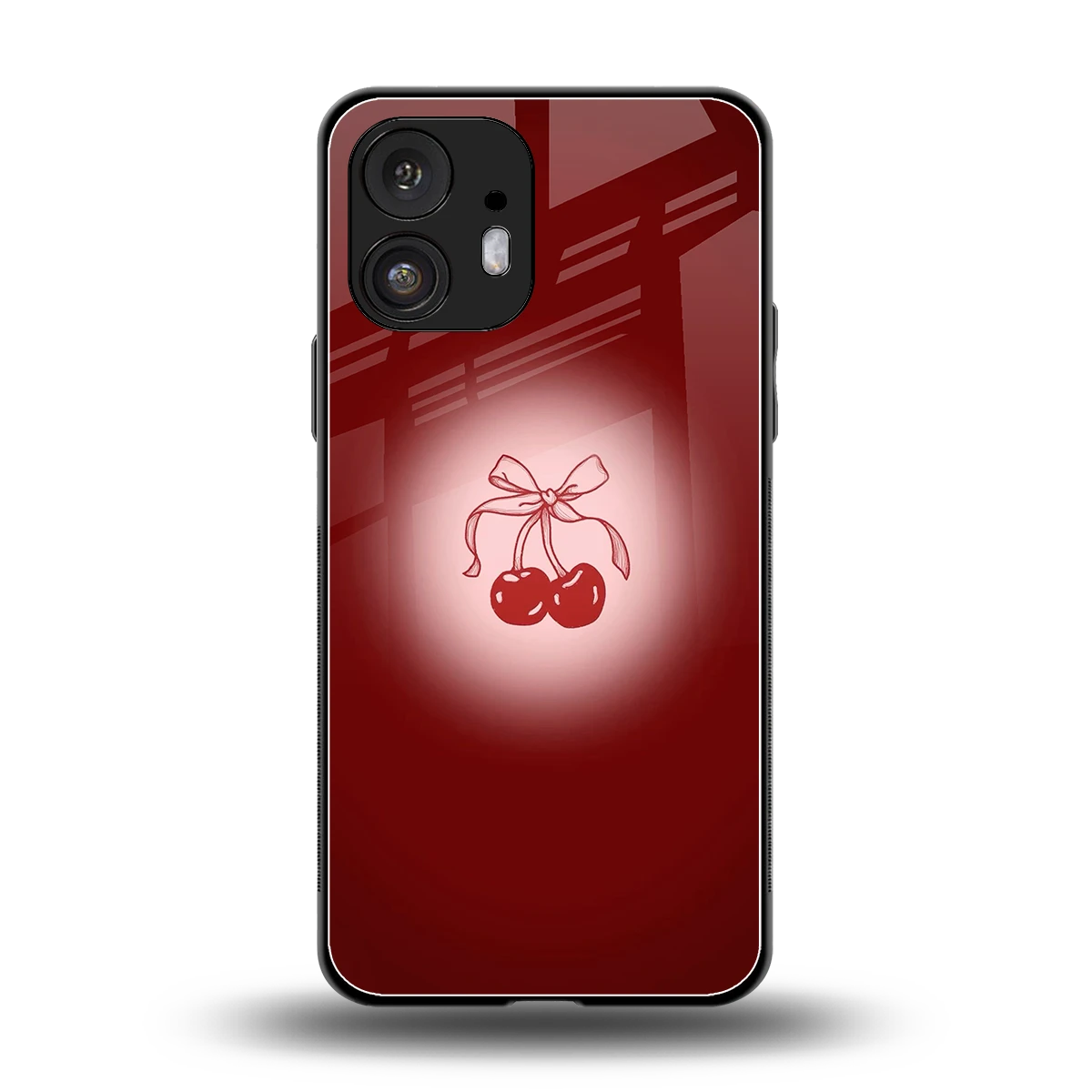 Cherry Bow back phone cover | glass case for nothing phone 2