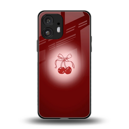 Cherry Bow back phone cover | glass case for nothing phone 2