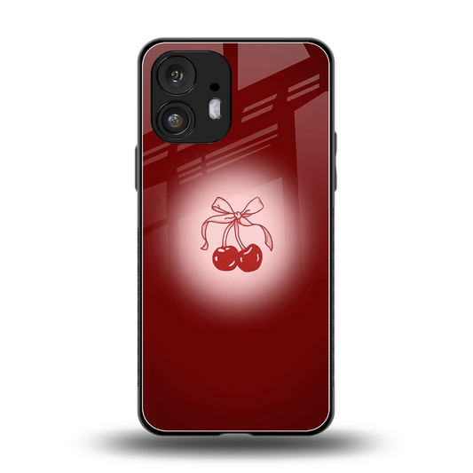 Cherry Bow back phone cover | glass case for nothing phone 2