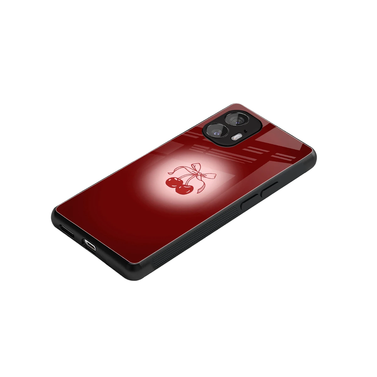 Cherry Bow stylish phone case for nothing phone 2 | glossy glass and slim fit