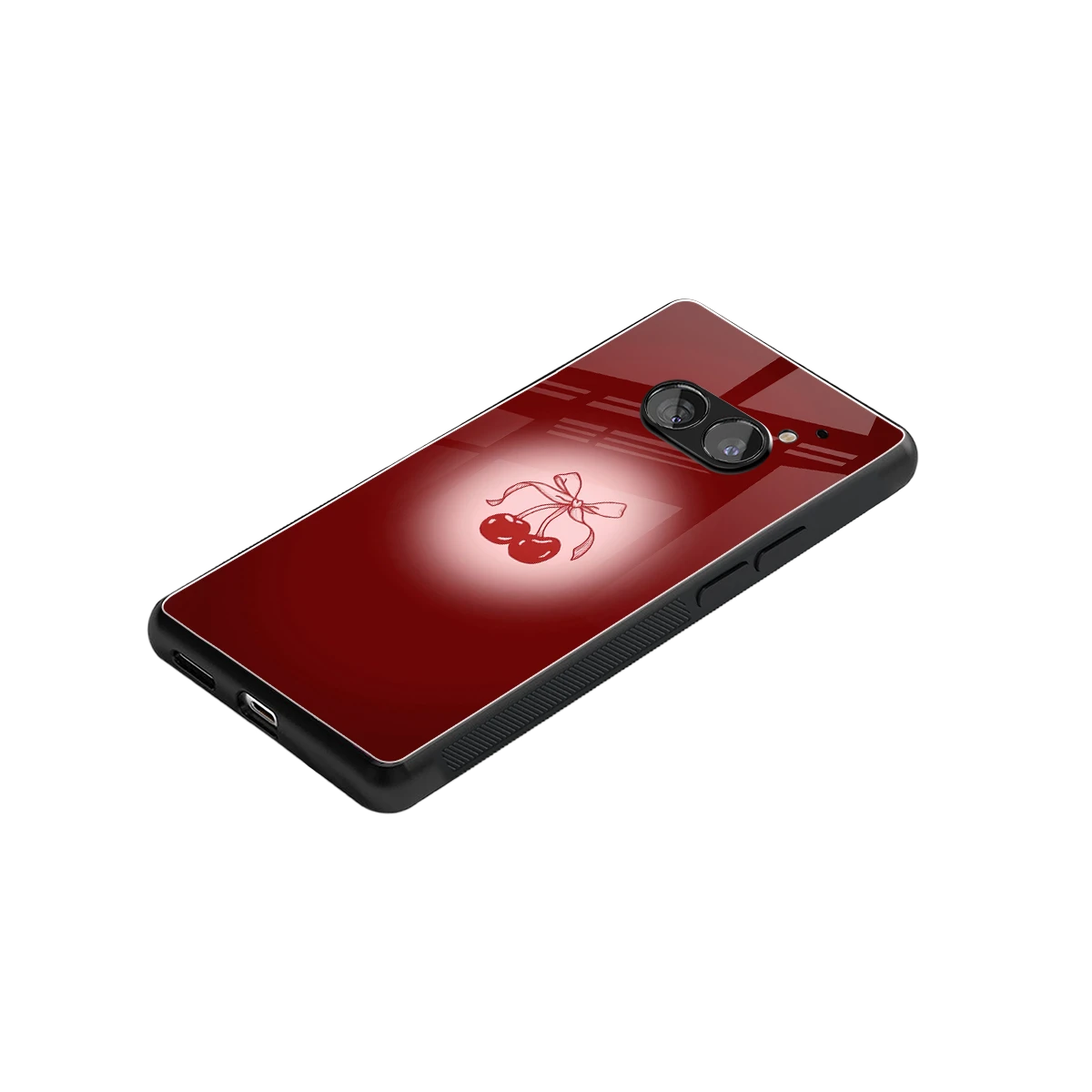 Cherry Bow stylish phone case for nothing phone 2a | glossy glass and slim fit